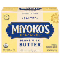 Miyoko's Creamery Vegan Butter, Cultured, Hint of Sea Salt, European Style - 8 Ounce 