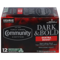 Community Coffee Coffee, Dark & Bold, Exxtra Boost, K-Cup Pods