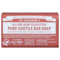 Dr. Bronner's Bar Soap, Pure-Castile, All-One, Hemp, Eucalyptus - 5 Ounce 