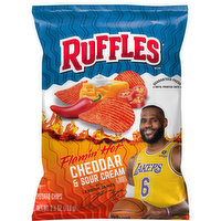 Ruffles Potato Chips, Flamin' Hot Cheddar & Sour Cream Flavored - 2.5 Ounce