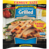 John Soules Foods Chicken Breast Strips with Rib Meat, Gluten Free, Grilled, Family Size