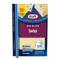 Kraft Big Slice Swiss Cheese Slices - 8 Ounce 