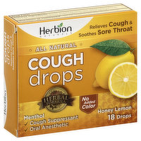 Herbion Cough Drops, Honey Lemon - 18 Each 