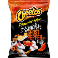 Cheetos Cheese Flavored Snacks, Flamin' Hot Smoky Ghost Pepper Flavored, Puffs - 7 Ounce 