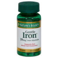 Nature's Bounty Iron, Gentle, 28 mg, Capsules