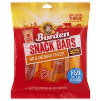 Borden Snack Bars, Mild Cheddar Cheese - 10 Each 