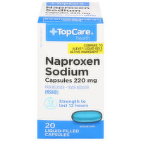 TopCare Naproxen Sodium, 220 mg, Liquid-Filled Capsules - 20 Each 