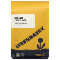 Groundwork Coffee, Organic, Whole Bean, Medium Roast, Lucky Jack - 12 Ounce 