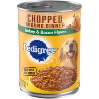 Pedigree Dog Food, Turkey & Bacon Flavor, Chopped Ground Dinner - 13.2 Ounce 