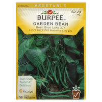 Burpee Seeds, Garden Bean, Bush Blue Lake 274 - 28 Gram 