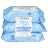 TopCare Makeup Remover & Cleansing Cloths, Alcohol & Oil Free - 3 Each