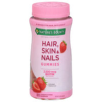 Nature's Bounty Hair, Skin & Nails, 2,500 mcg, Gummies, Strawberry Flavored