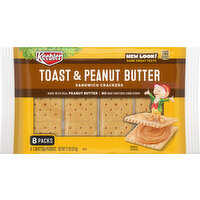 Keebler Sandwich Crackers, Toast & Peanut Butter, 8 Pack