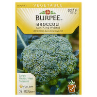 Burpee Seeds, Broccoli, Sun King Hybrid - 700 Milligram 