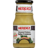 Herdez Salsa Cremosa, Roasted Poblano, Medium - 15.3 Ounce 