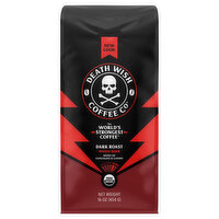 Death Wish Coffee Co Coffee, Whole Bean, Dark Roast - 16 Ounce 