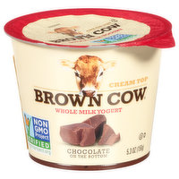 Brown Cow Whole Milk Yogurt, Chocolate on the Bottom, Cream Top - 5 Ounce 