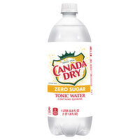 Canada Dry Tonic Water, Zero Sugar - 33.8 Fluid ounce 