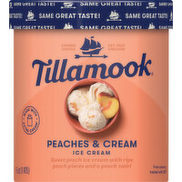 Tillamook Ice Cream, Peaches & Cream - 1.5 Quart 