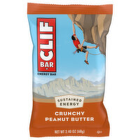 CLIF CLIF BAR - Crunchy Peanut Butter - Made with Organic Oats - 11g Protein - Non-GMO - Plant Based - Energy Bar - 2.4 oz. - 8.64 Ounce 