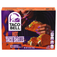 Taco Bell Taco Shells, Hot, Seasoned Flavor, Crunchy - 12 Each 
