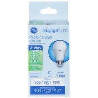 GE Light Bulb, LED, Soft White, Classic Shape, 3-Way - 1 Each 