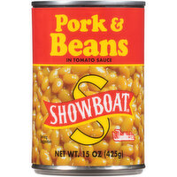 Showboat Pork & Beans in Tomato Sauce - 15 Ounce 