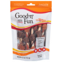 Good 'n' Fun Snack for All Dogs, Triple Flavor, Kabobs - 4 Ounce 