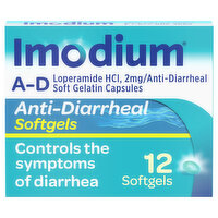 Imodium Anti-Diarrheal, Softgels - 12 Each 