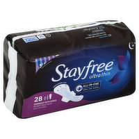 Stayfree Pads, Overnight with Wings - 28 Each 