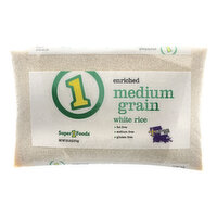 Super 1 Foods White Rice, Medium Grain, Enriched