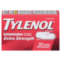 Tylenol Acetaminophen, Extra Strength, 500 mg, for Adults, Caplets