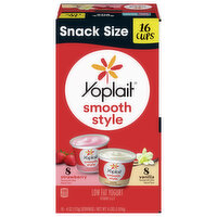 Yoplait Yogurt, Low Fat, Strawberry/Vanilla, Smooth Style, Snack Size