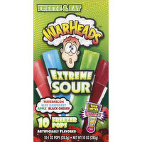 Warheads Freezer Pops, Extreme Sour - 10 Each 