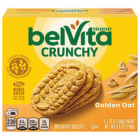 belVita Breakfast Biscuits, Golden Oat, Crunchy - 5 Each 