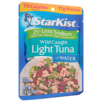 StarKist Tuna, 25% Less Sodium, Light, Wild Caught - 2.6 Ounce 