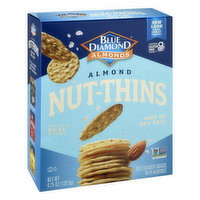 Blue Diamond Rice Crackers Snacks with Almonds, Hint of Sea Salt - 4.25 Ounce