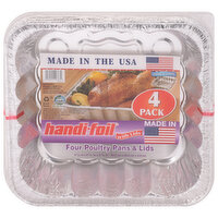 Handi Foil Poultry Pans & Lids 2 Ea, Disposable Bakeware