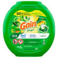 Gain Detergent, 3 in 1, Original, Pacs - 60 Each 