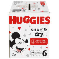 Huggies Diapers, Disney Baby, 6 (Over 35 lb) - 104 Each