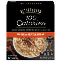 Better Oats Oatmeal, 100 Calories, Maple & Brown Sugar - 10 Each