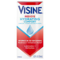 Visine Eye Drops, Red Eye Hydrating Comfort - 0.5 Fluid ounce 