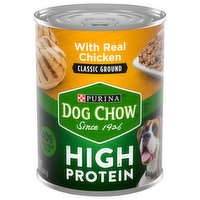Dog Chow Dog Food, High Protein, With Real Chicken, Classic Ground - 13 Ounce 
