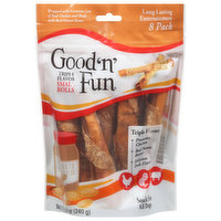 Good 'n' Fun Snack for All Dogs, Small Rolls, Triple Flavor, 8 Pack - 8.4 Each 