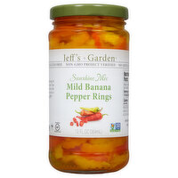 Jeff's Garden Banana Pepper Rings, Sunshine Mix, Mild - 12 Fluid ounce 