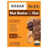 Rxbar Protein Bars, Nut Butter & Oat, Dark Chocolate Peanut Butter - 5 Each 