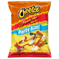 Cheetos Cheese Flavored Snacks, Flamin' Hot Flavored, Crunchy, Party Size - 17.5 Ounce 