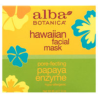 Alba Botanica Facial Mask, Hawaiian, Papaya Enzyme - 3 Ounce 