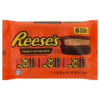 Reese's Peanut Butter Cups, Milk Chocolate & Peanut Butter, Full Size - 6 Each 