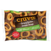 Crav'n Flavor Onion Rings, Crispy Golden - 16 Ounce 